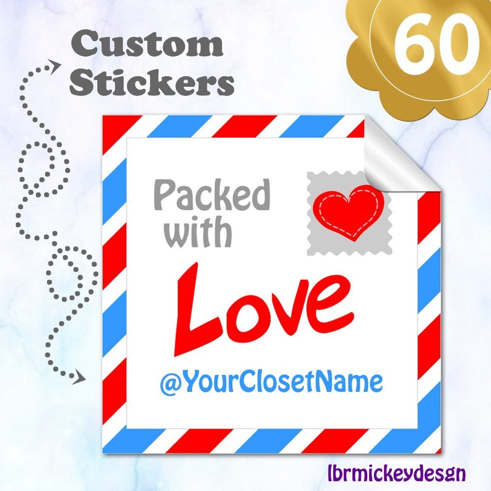 ♥️ 5x25 / 60 Thank You Stickers